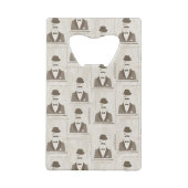 Retropatroon voor man creditkaart flessenopener (Achterkant)