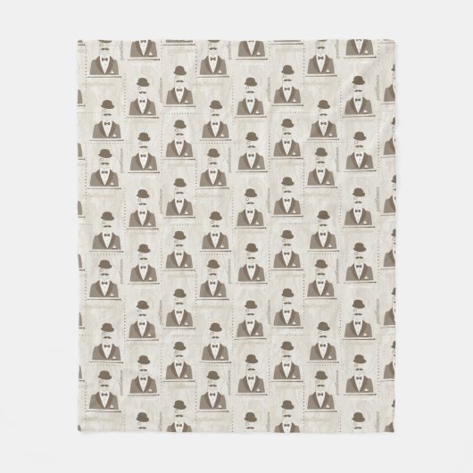 Retropatroon voor man fleece deken (Voorkant)