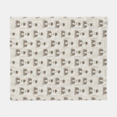 Retropatroon voor man fleece deken (Voorkant (Horizontaal))