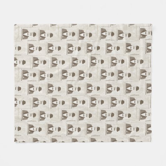 Retropatroon voor man fleece deken (Voorkant (Horizontaal))