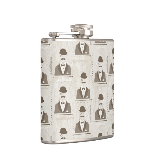 Retropatroon voor man heupfles (Rechts)