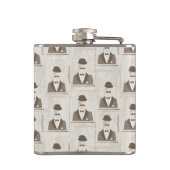 Retropatroon voor man heupfles (Achterkant)