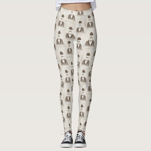 Retropatroon voor man leggings (Voorkant)