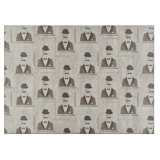 Retropatroon voor man snijplank (Voorkant)