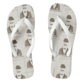 Retropatroon voor man teenslippers (Voetbed)