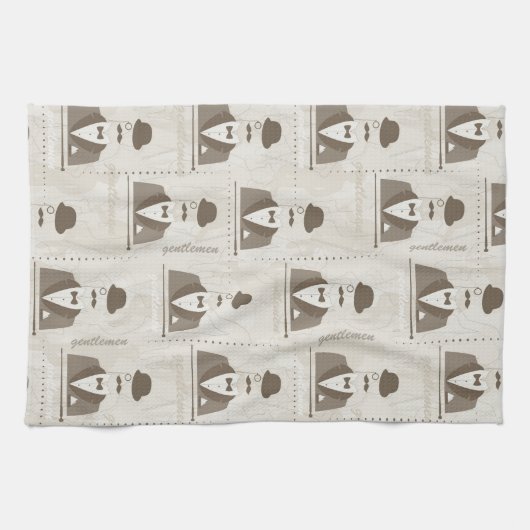 Retropatroon voor man theedoek (Horizontaal)