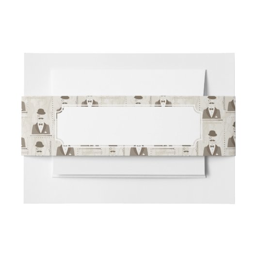 Retropatroon voor man uitnodigingen wikkel (Voorkant Voorbeeld)