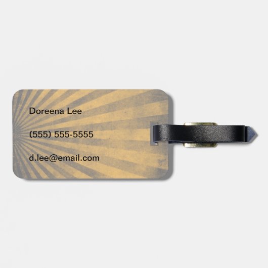 Retropatropatroachtergrond Bagagelabel (Achterkant horizontaal)