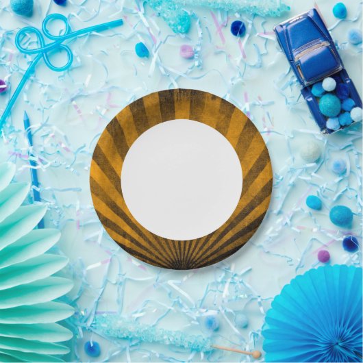 Retropatropatroachtergrond Papieren Bordje (Feest)