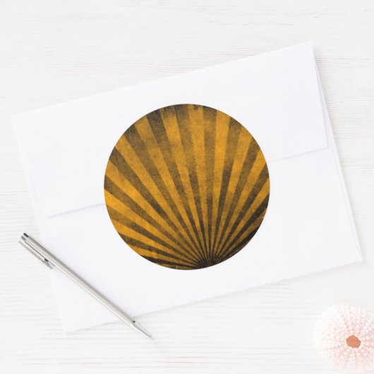 Retropatropatroachtergrond Ronde Sticker (Envelop)