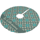 Retropatropatroon Emerald Green - Aangepast Kerstboom Rok (Gekanteld)