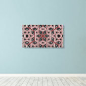Retropatropatroon naadloos kunstcanvas #2 canvas afdruk (Insitu (Houten vloer))