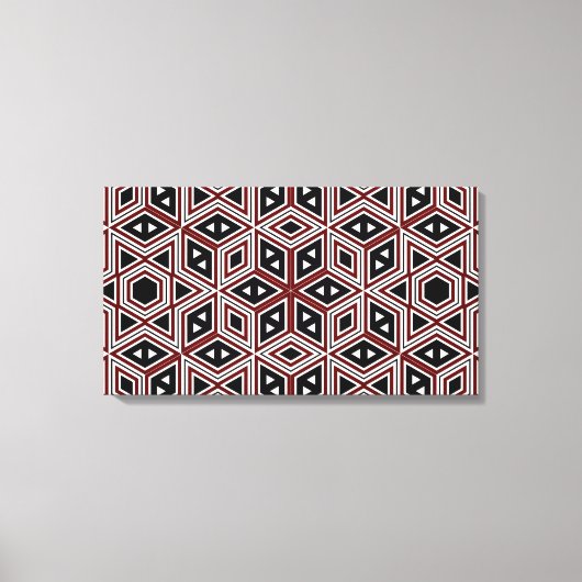 Retropatropatroon naadloos kunstcanvas #2 canvas afdruk (Voorkant)