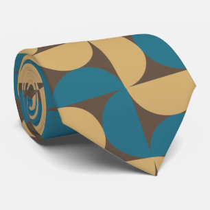Retropatropatroonmid-century modern Blauwgroen en Stropdas