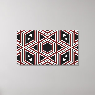 Retropatrospatroon naaamless Art Canvas Afdruk