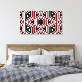 Retropatrospatroon naaamless Art Canvas Afdruk (Insitu (Slaapkamer))