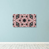 Retropatrospatroon naaamless Art Canvas Afdruk (Insitu (Houten vloer))
