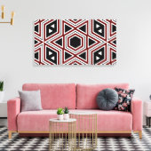 Retropatrospatroon naaamless Art Canvas Afdruk (Insitu (Woonkamer))