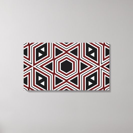 Retropatrospatroon naaamless Art Canvas Afdruk (Voorkant)