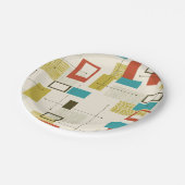 Retropatrospatroon  papieren bordje (Gekanteld)