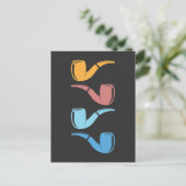 Retropijpjes Roken kleurige buizen Roker Briefkaart (Staand voorkant)