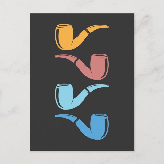 Retropijpjes Roken kleurige buizen Roker Briefkaart (Voorkant)
