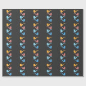 Retropijpjes Roken kleurige buizen Roker Cadeaupapier (Vlak)