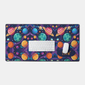 Retroplaneten met monogram bureaumat (Keyboard & Muis)