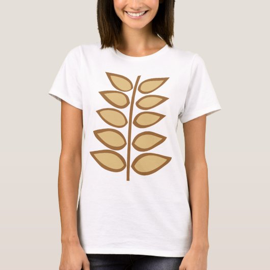 RetroPlant - Shades of Brown T-shirt (Voorkant)