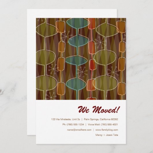 Retropods die aankondigingen verplaatsen (Voorkant / Achterkant)