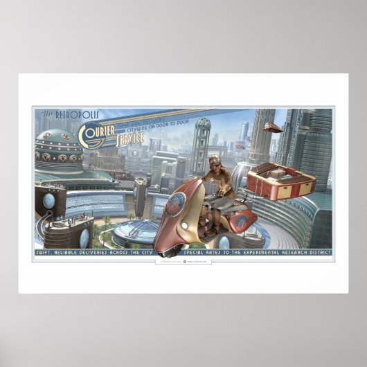 Retropolis Courier Service Poster (30x20 inch) (Voorkant)