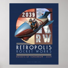 Retropolis Rocket Works poster (16x20 inch)