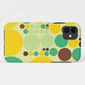 Retropolka-puntpatroon (groen, geel, bruin) Case-Mate iPhone case (Achterkant (horizontaal))
