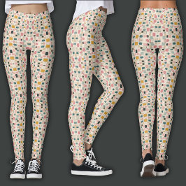 Retroprint | Aardse Mozaïek Leggings
