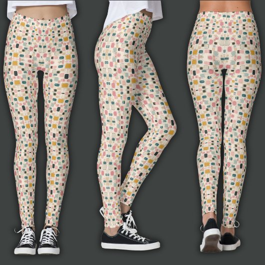 Retroprint | Aardse Mozaïek Leggings