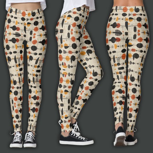 Retroprint | Atomische tijdperk Leggings