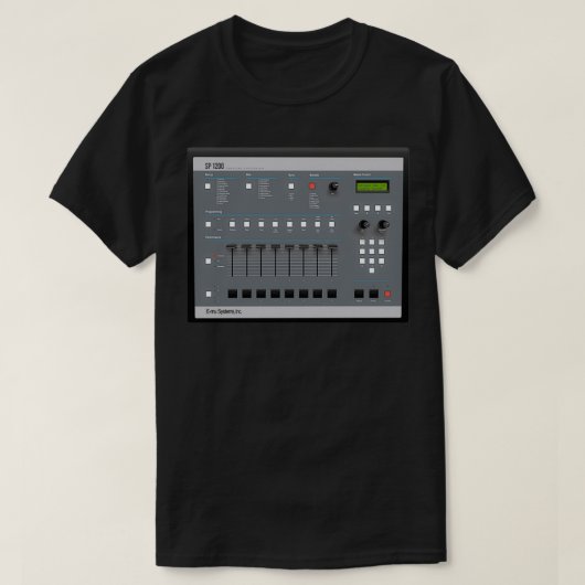Retroproductieapparatuur Emu SP1200 T-shirt (Design voorkant)