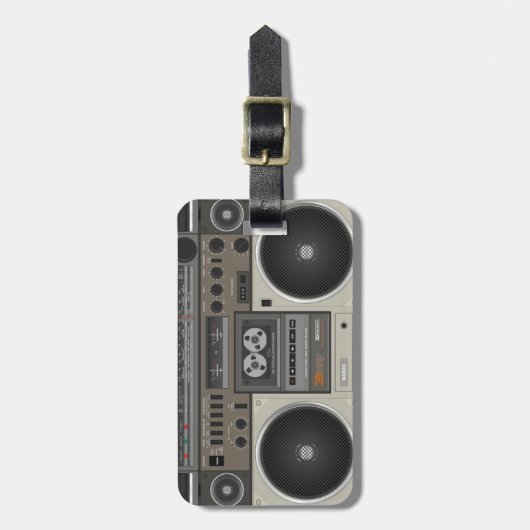 Retroradio Bagagelabel (Voorkant verticaal)