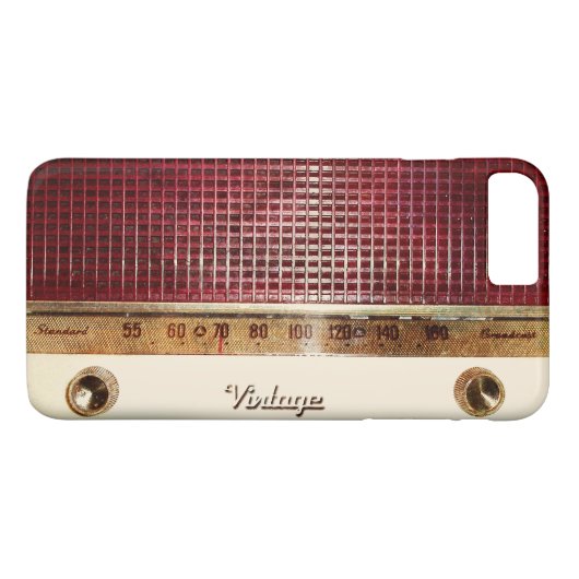 Retroradio Case-Mate iPhone Case (Achterkant (Horizontaal))