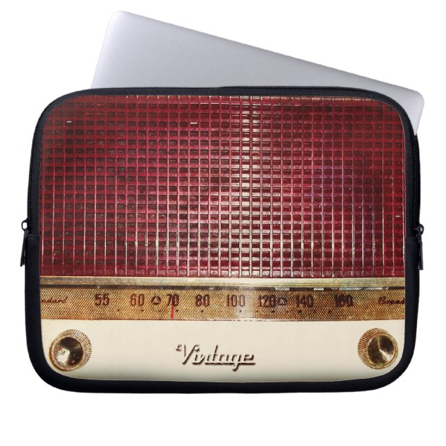 Retroradio Laptop Sleeve (Voorkant)