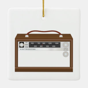 Retroradio -  radio - klassieke radio keramisch ornament