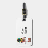 Retroradio robot bagagelabel (Voorkant verticaal)