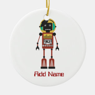 Retroradio robot keramisch ornament