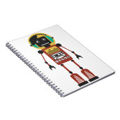 Retroradio robot notitieboek (Rechterzijde)