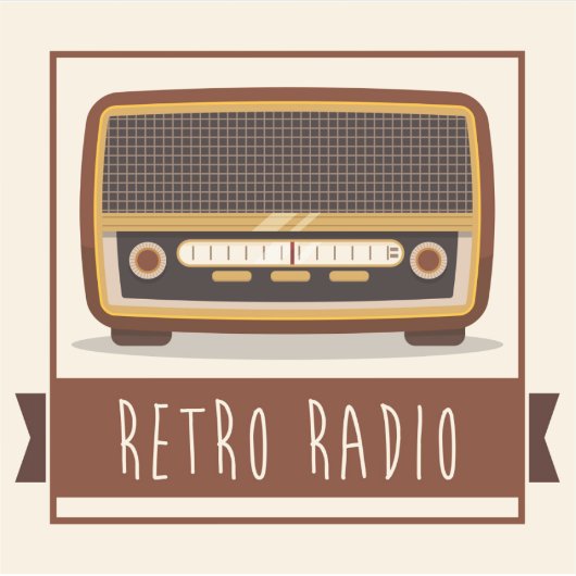 Retroradio Sticker (Voorkant)