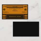 Retroradio-Visitekaartje, Sinaasappel Visitekaartje (Voorkant / Achterkant)