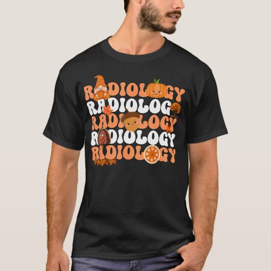 Retroradiologie Pompoenradioloog Xray Herfst dan T-shirt (Voorkant)