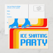 retroraffbijlen : uitnodiging voor schaatsen (Voorkant / Achterkant)