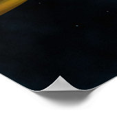 Retroraket in de ruimte poster (Hoek)