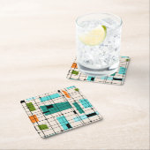 Retroraster en papieruitbarstingen Onderzetters (Insitu)